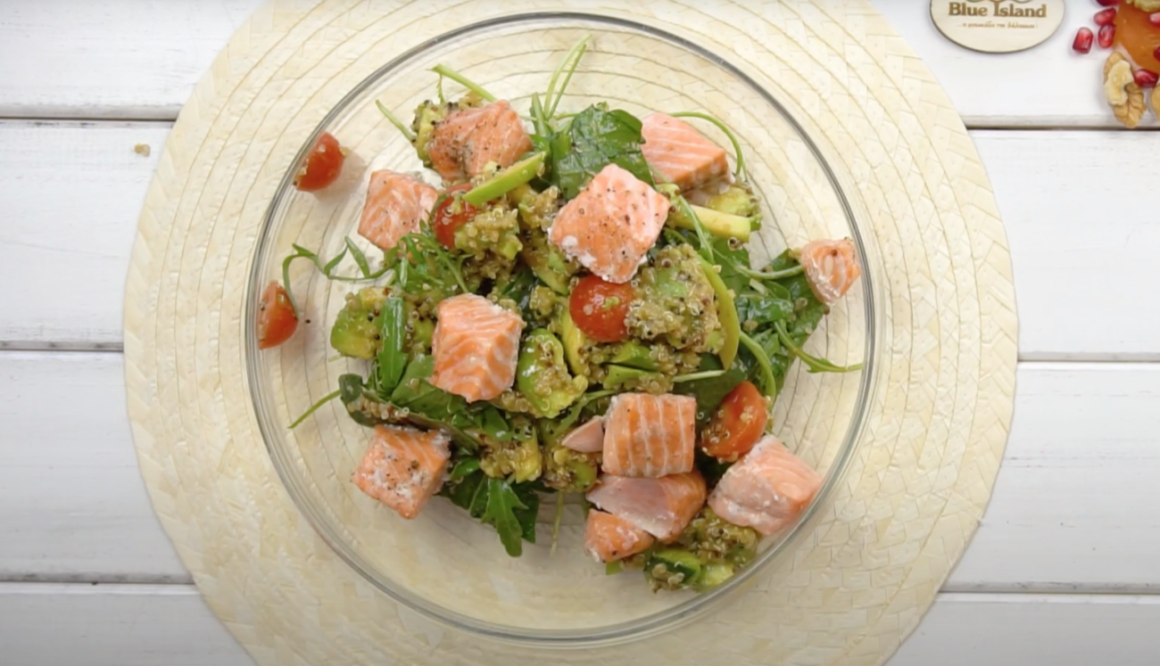 Fresh Salmon Salad with Quinoa