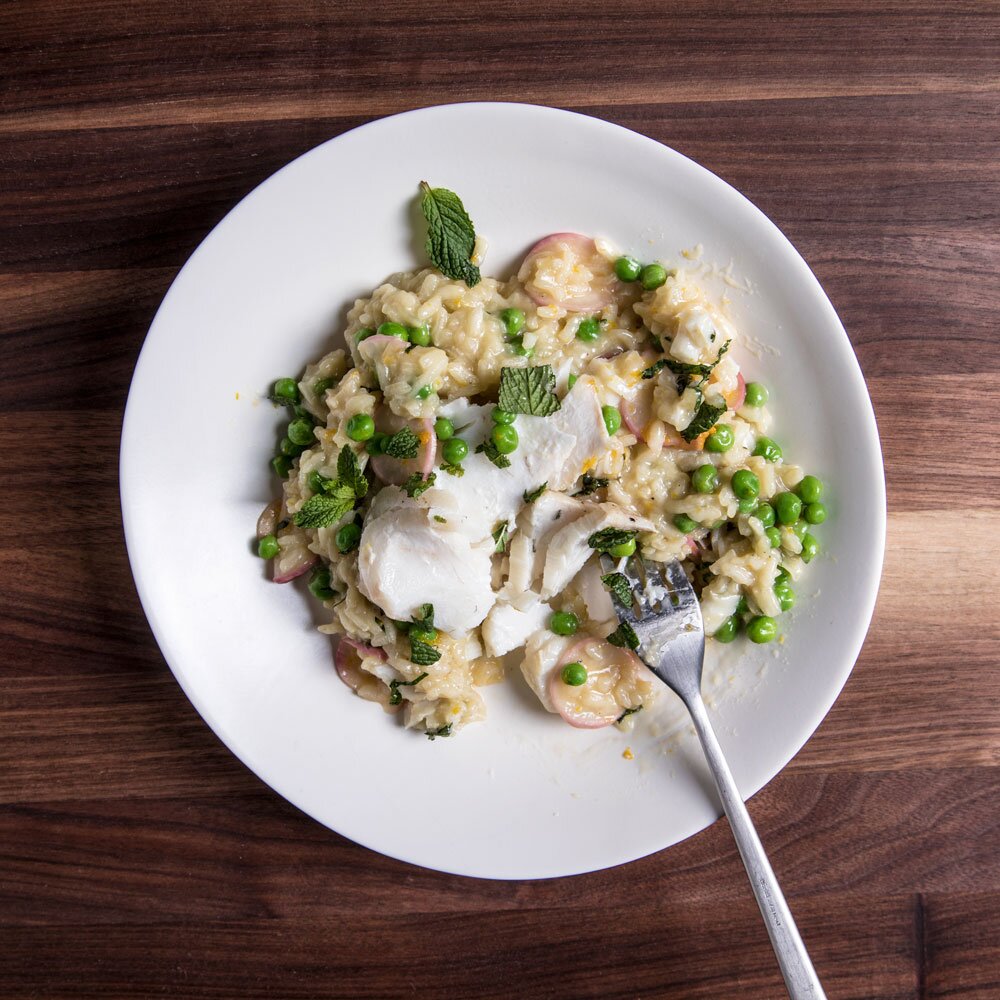 Perch Risotto with Hot Mustard
