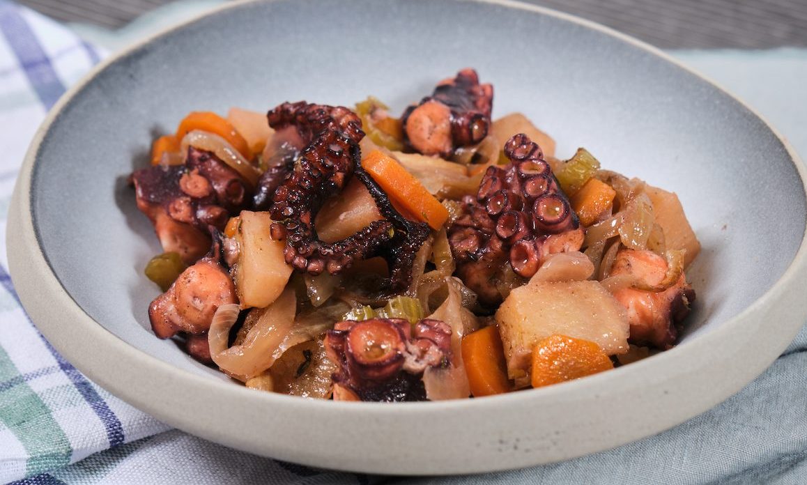 Octopus with Cumin and Vegetables